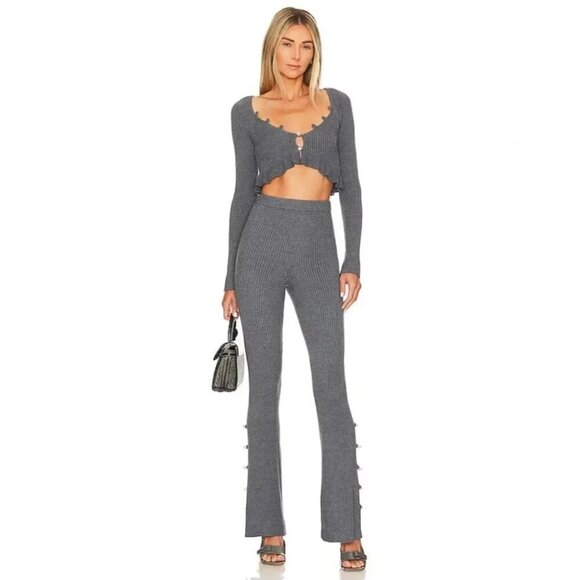 TWO PIECE MAJORELLE EDNA MICRO CARDIGAN AND KNIT PANTSXS NWT